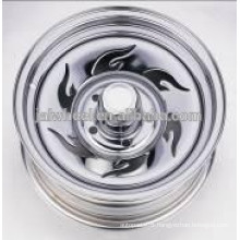 2015 new style wheel trailer parts:Hot sell trailer Chromed 4 wheel farm atv trailer